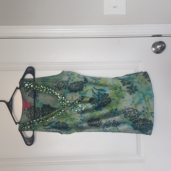 SUNNY LEIGH 100% silksleeveless top size small - Picture 1 of 4